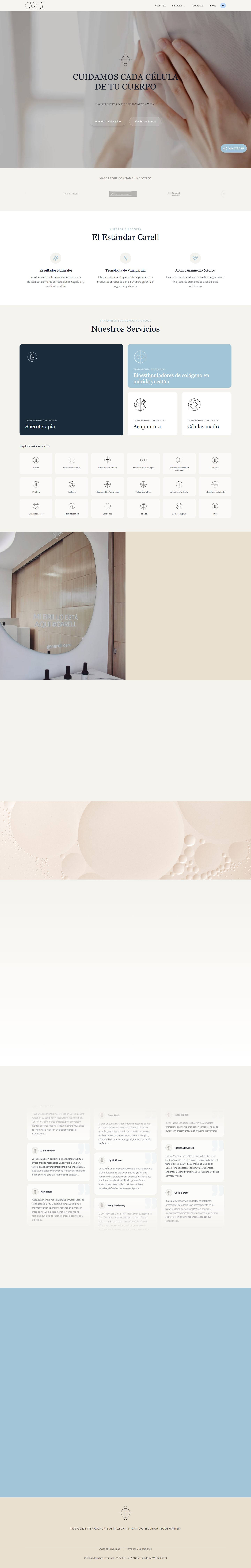 Clínica Carell — página de escritorio